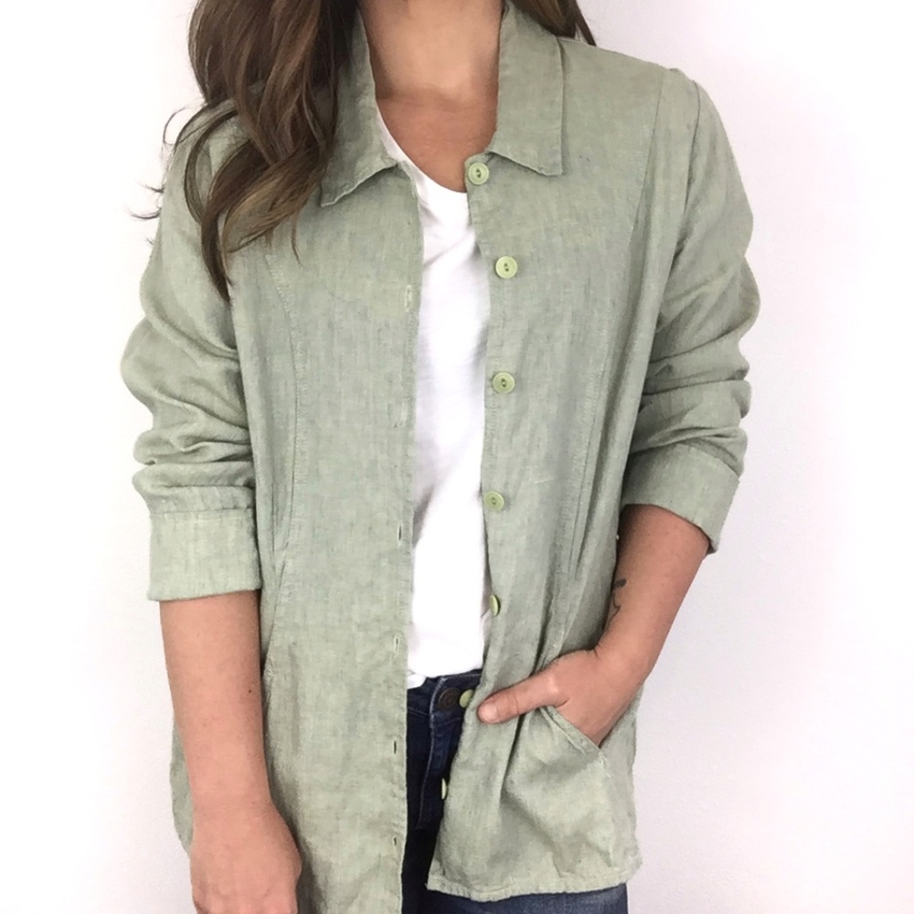 Flax | Linen Long Sleeve Button Down Shirt